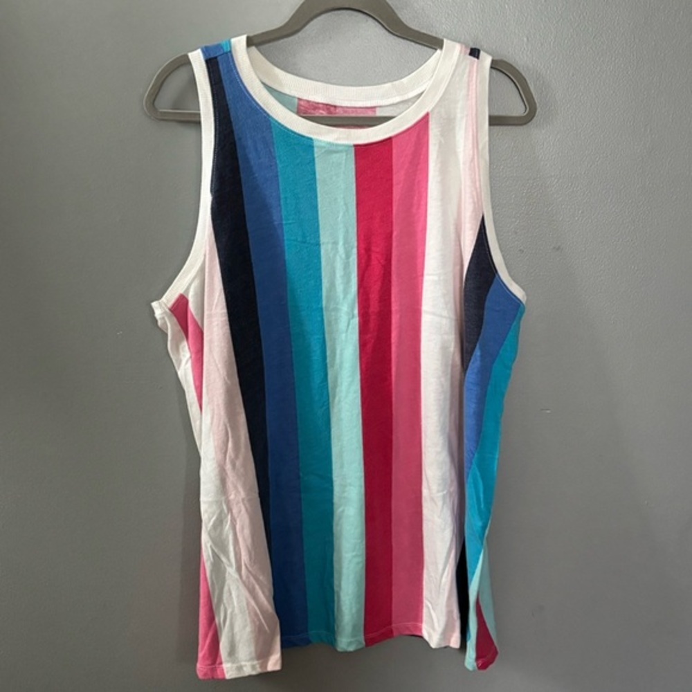 Torrid Classic Fit Striped Multicolor Tank Top